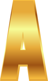 3D Gold Letter A